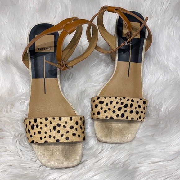 Dolce Vita Hazel Calf Hair Heels in Leopard - Picture 4 of 10